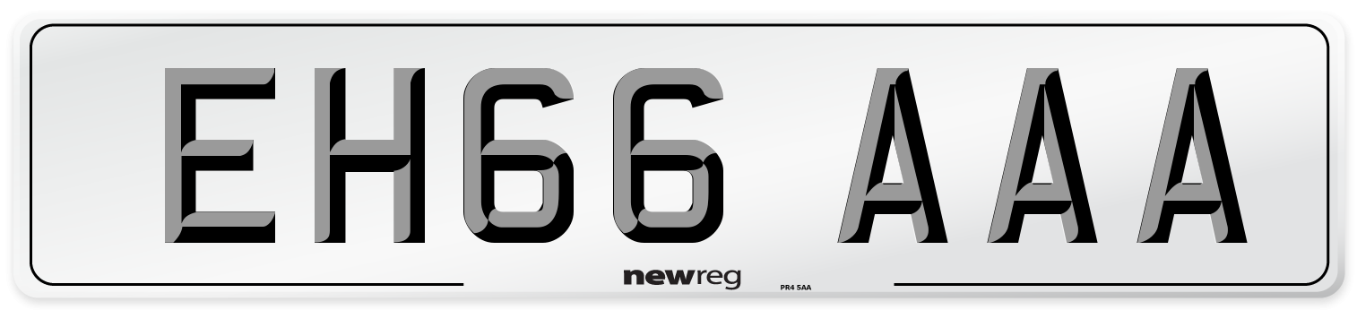 EH66 AAA Number Plate from New Reg